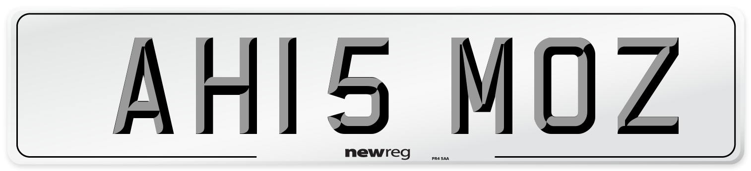 AH15 MOZ Number Plate from New Reg